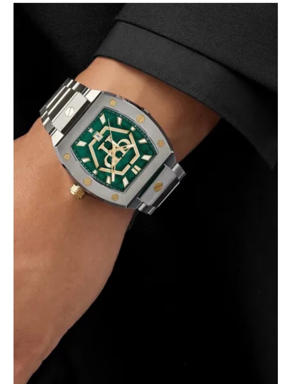 Philipp plain 44 mm Luxury Green Dial Stainless Steel Watch